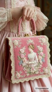 Túi xách nhung thêu tay “Công Chúa Hồng Phấn” – Victorian Romance Clutch (Shedevrum Edition)