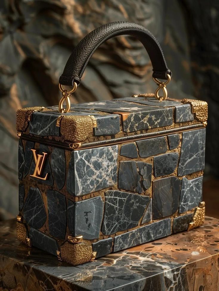 Túi xách LV “Rock Formation” – Conceptual Art Bag (Edition Đá Tự Nhiên & Marble Xanh)